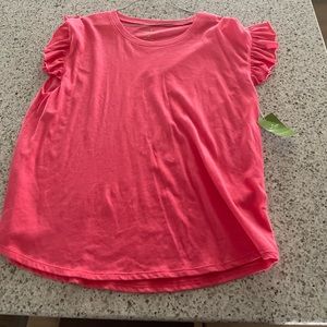 Pink peplum sleeve Kate Spade Top NWT